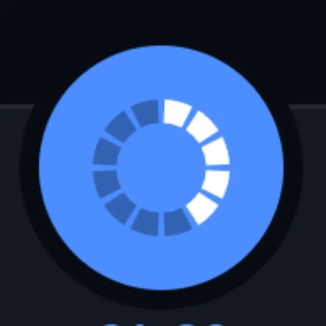 The focus button, with the running timer