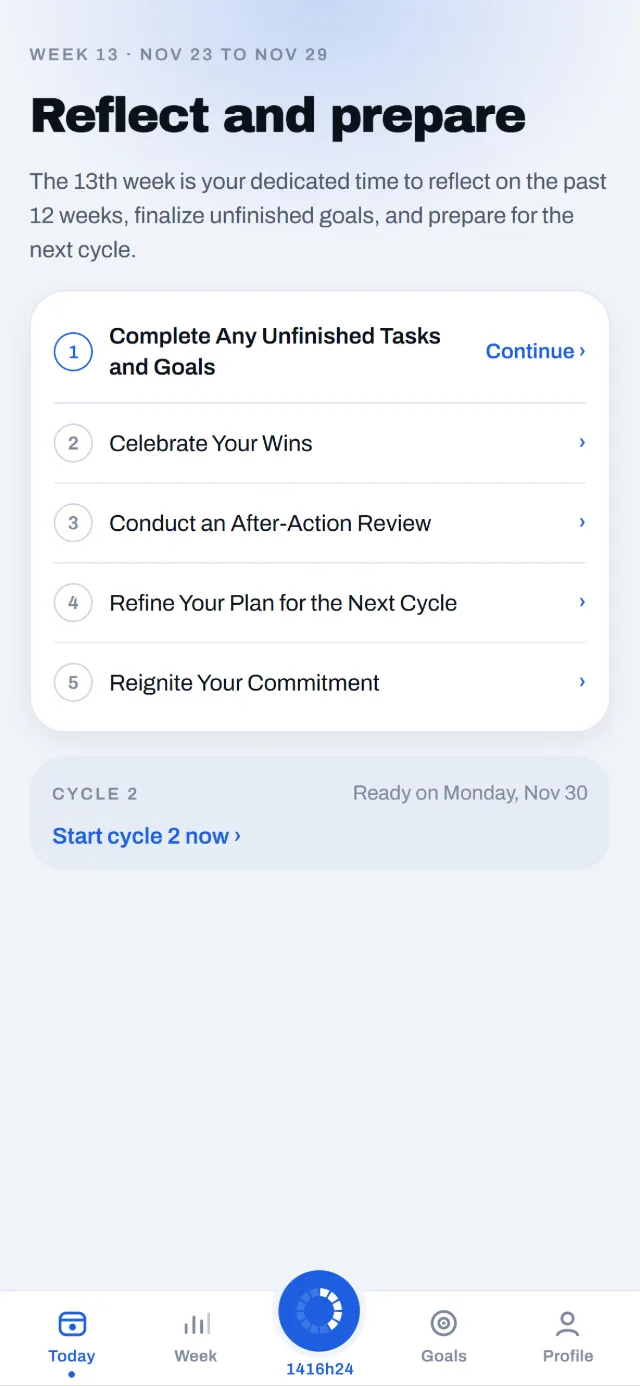 Week 13, Reflect and prepare: 5 steps before the next cycle